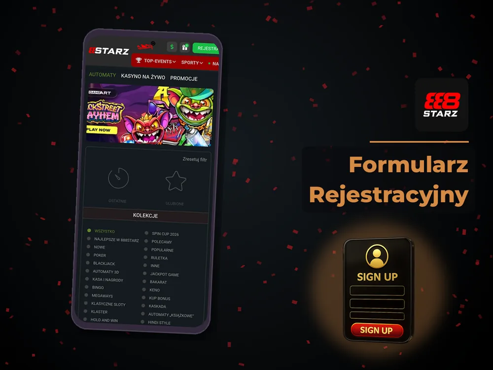 888starz - Formularz Rejestracyjny