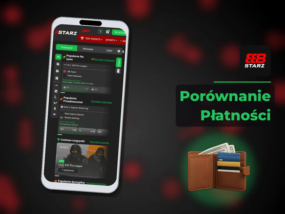 888starz - Porównanie Płatności