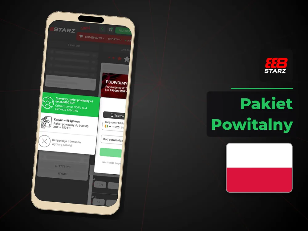 888starz - Pakiet Powitalny