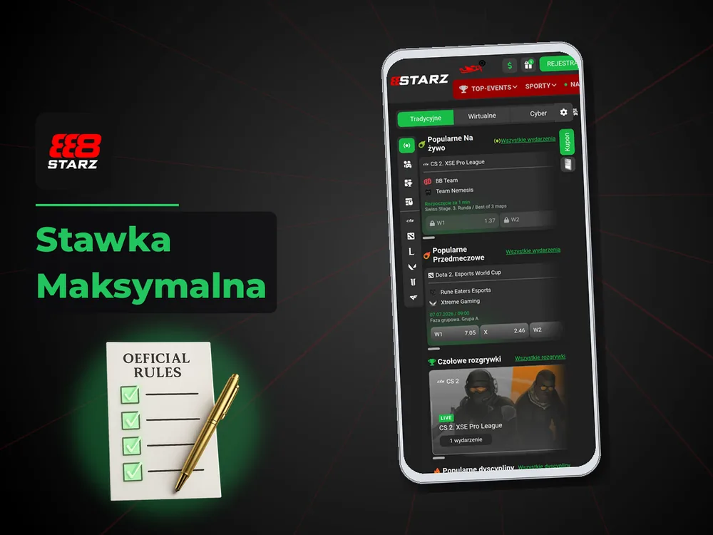 888starz - Stawka Maksymalna